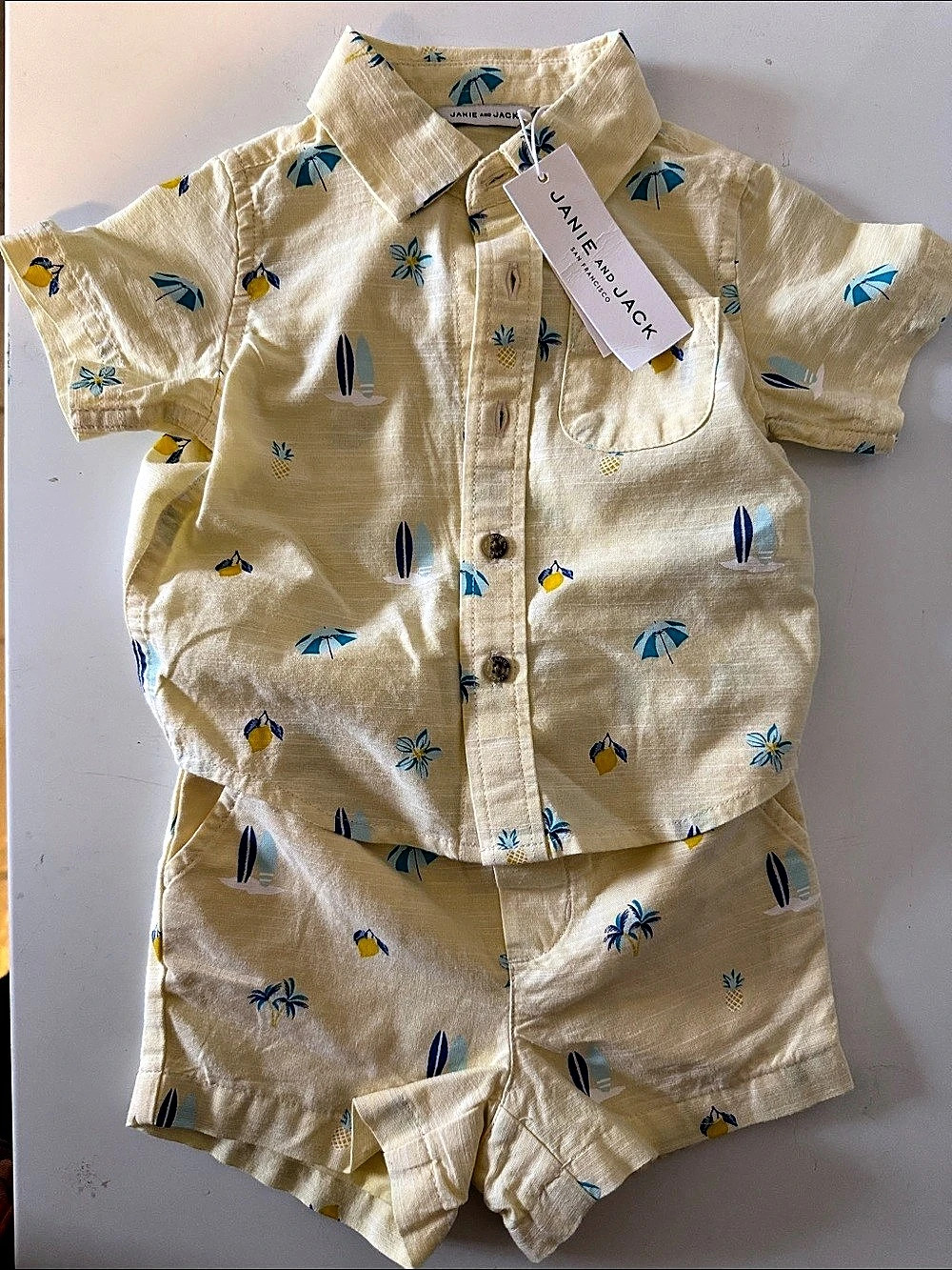 Janie and Jack Baby Two-Piece Set Yellow NWT